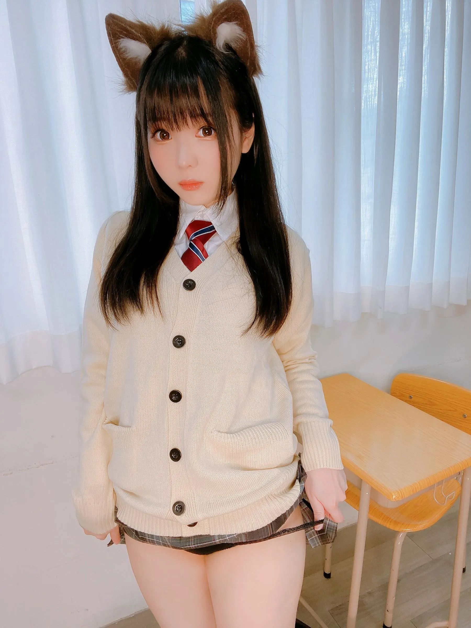 霜月shimo – NO.57 Fantia 2022年07月会员合集7期-2022-07-25 猫耳制服part.2 [19P]插图4
